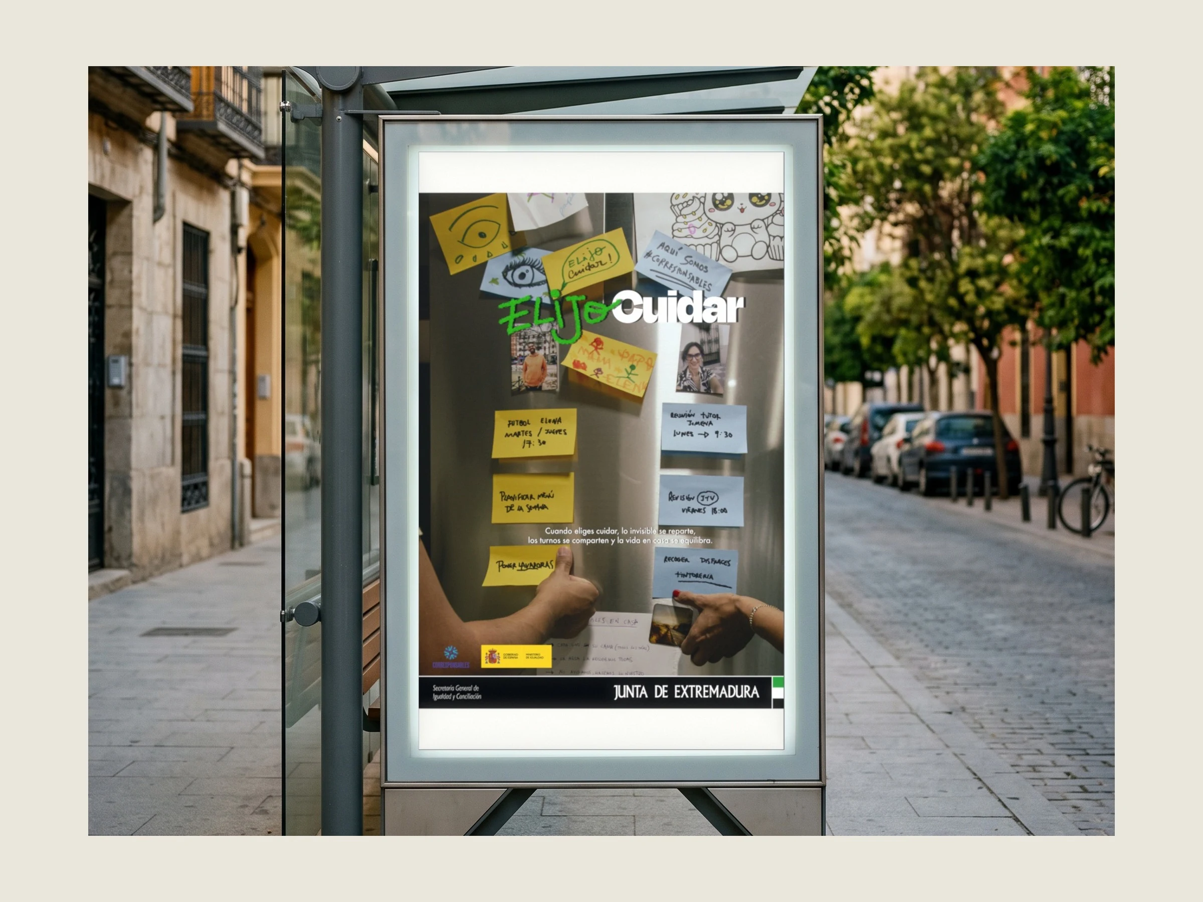 MUPI de la campaña Elijo Cuidar